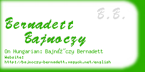 bernadett bajnoczy business card